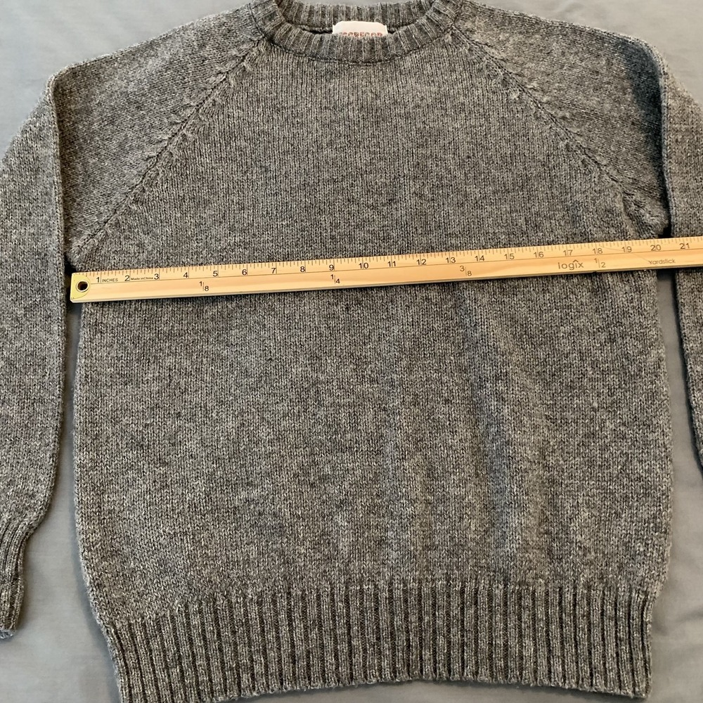 McGregor Sweater Mens Large Gray Wool Acrylic Crewneck Knit Pullover Made USA - Picture 3 of 6